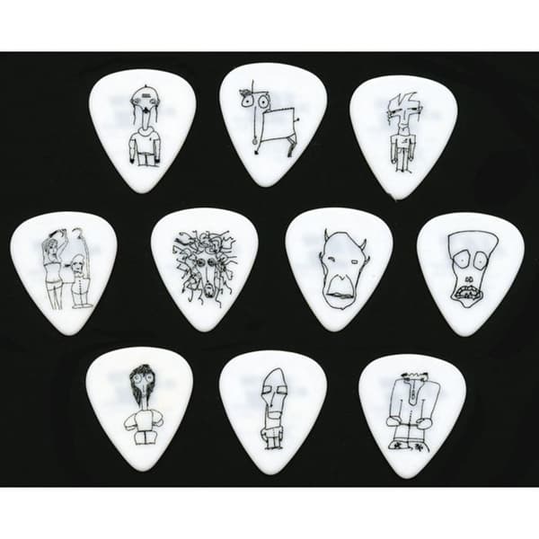 Pick - PLANET WAVES - Joe Satriani - Medium tjocklek - Vit