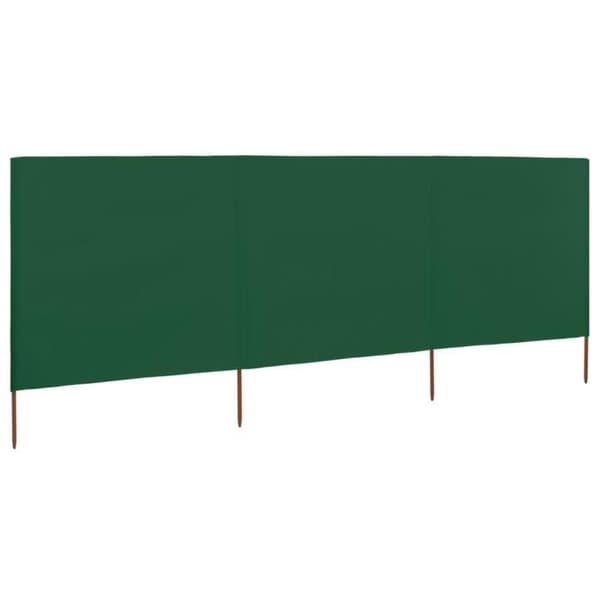 vidaXL 3-Panel Skärm Tyg 400 x 160 cm Grön