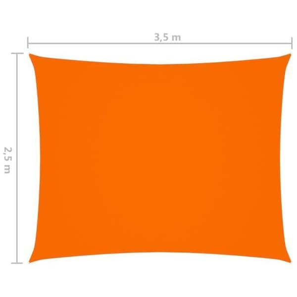 vidaXL Solskyddsduk Oxford tyg rektangulär 2,5x3,5 m Orange