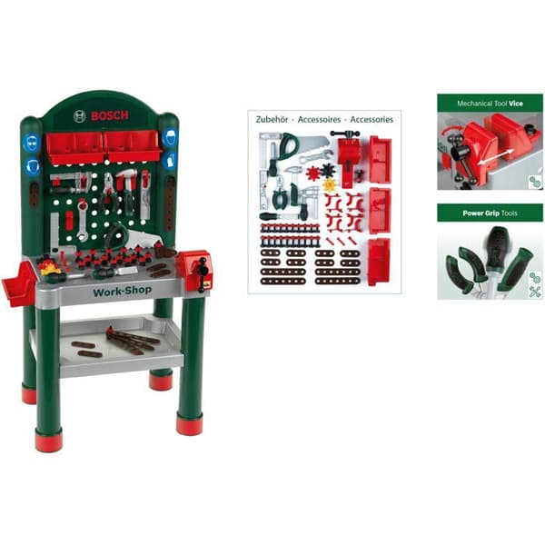 KLEIN - Bosch Work-Shop Toy Workbench med 79 tillbehör