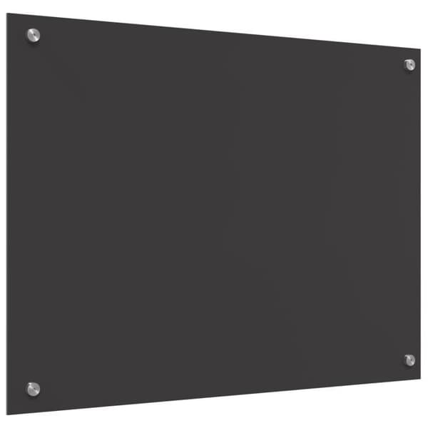 Köksbackplatta i mörkgrå 80x60x0.6 cm i härdat glas