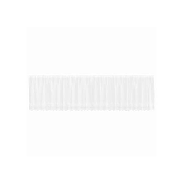 Blommönstrad spetsgardin - vidaXL - Vit - Polyester - 120x600 cm - Ljusfiltrerande - Integritetspaneler