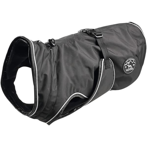 HUNTER Uppsala Vattentät hundmantel 30 cm – svart, fleecefoder