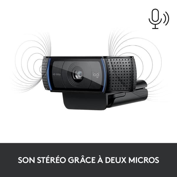 Webbkamera - Full HD 1080p - Logitech - C920 S - Inbyggd mikrofon