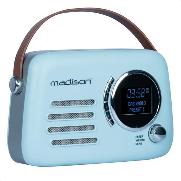 Radio DAB+ Madison FREESOUND-VR30BL-DAB Vintage Bluetooth Lång batteritid