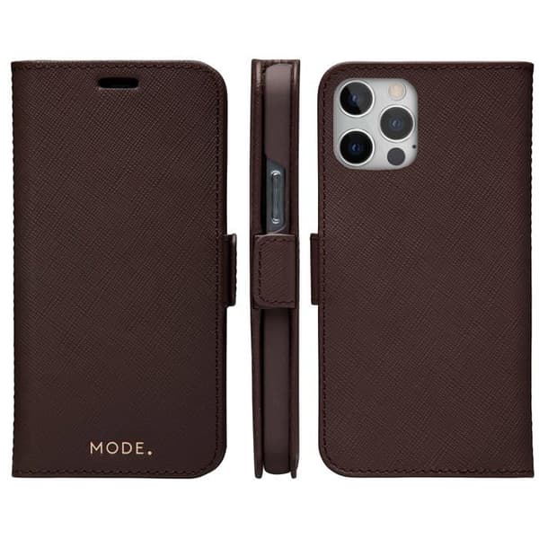Fodral - DBRAMANTE - DB-MI54NIBL5420 - Läder - Svart - iPhone 12 Mini