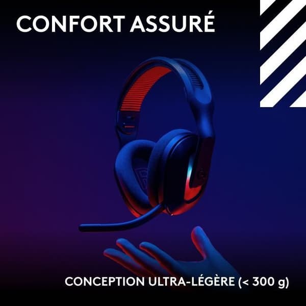 Spelheadset - trådlös - Logitech G - Astro A20 X - Lightspeed - Svart