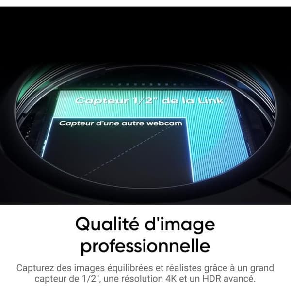 Webbkamera 4K Insta360 Link 2 - Sensor 1/2, AI-spårning, HDR, brusreducerande mikrofon, gestkontroll