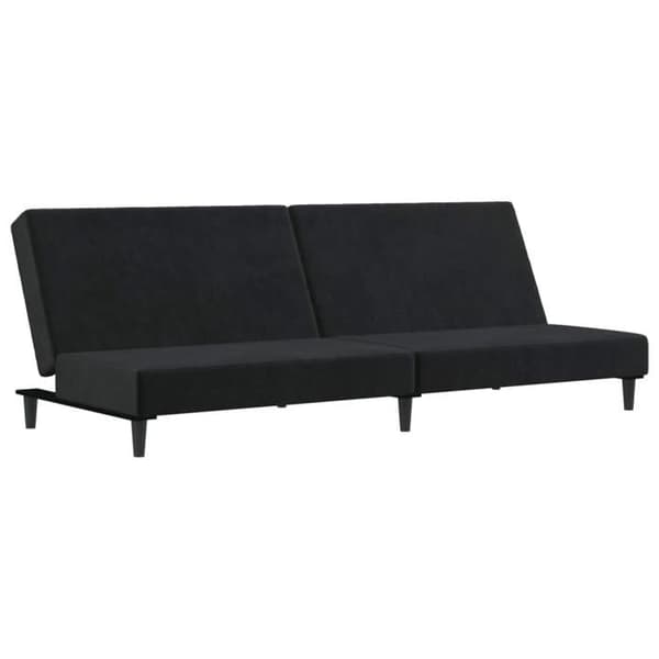 vidaXL 2-sits bäddsoffa Black Velvet 375735