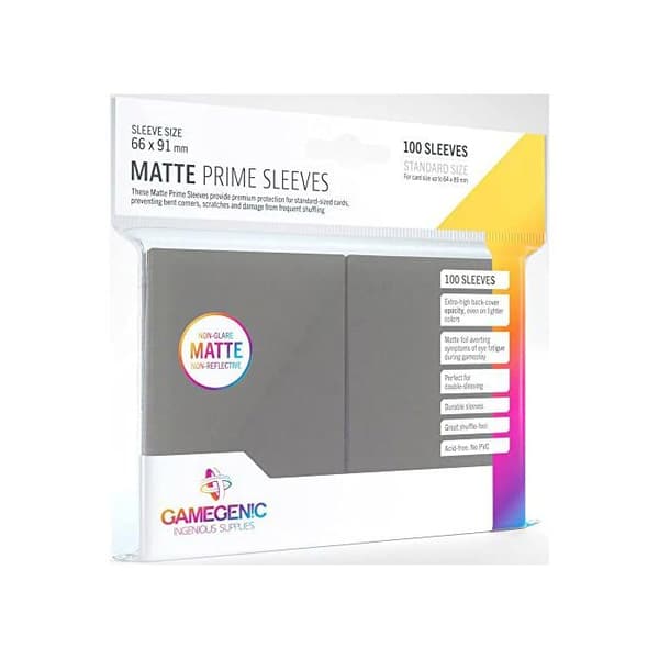 Manchons Prime Mat - Gamegenic - 100-Pack - Mörkgrå - Hög opacitet - Anti-trötthet