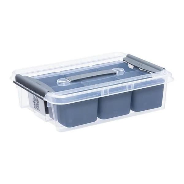 Förvaringslåda - Plast Team - Pro Box 2785 - 8L - 6 Refills 6066 - Transparent och Grå