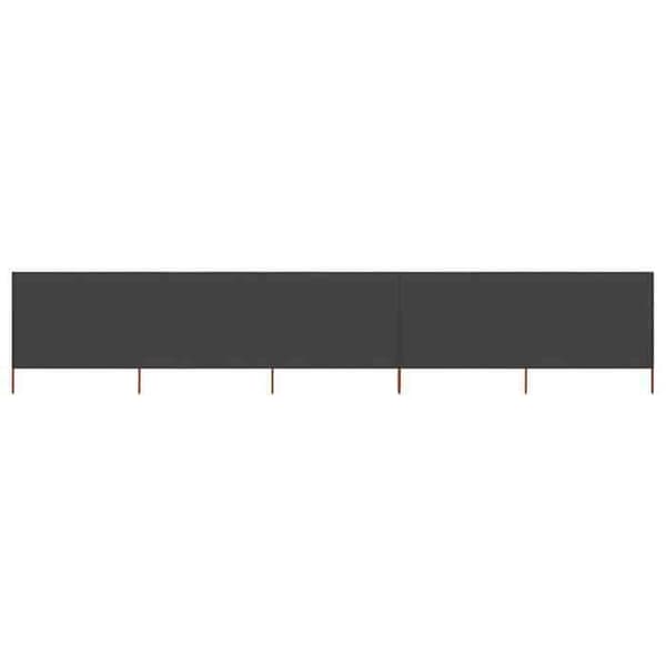 vidaXL 5-Panel Room Divider Tyg 600x120 cm Antracit