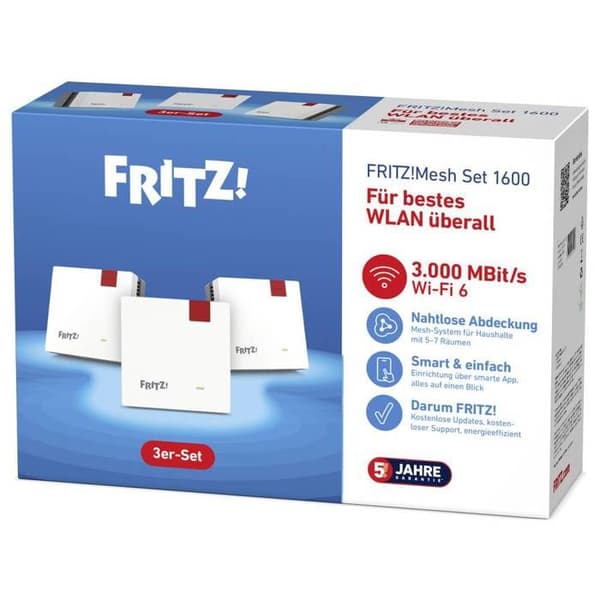Fritz! Kit multiroom WiFi 6 FRITZ!Mesh Set 1600 3-pack 20003111
