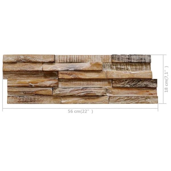 Väggbeklädnadspaneler - vidaXL - Teak - 10 st - 1,01 m² - Interiör