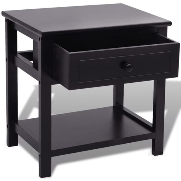 vidaXL Sängbord 2 st Wood Black