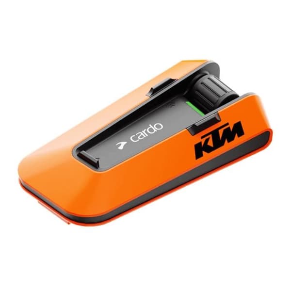 Intercom Bluetooth - Cardo - PACKTALK EDGE SOLO - Special Edition KTM - Uppladdningsbar USB - TFT-anslutning