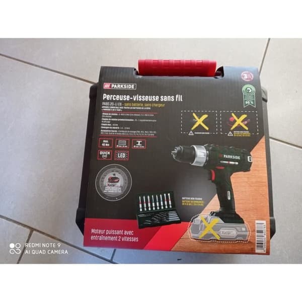 Perceuser Skruvdragare - PARKSIDE - PABS20-LI-E6 - Trådlös - 20 Volts - Ny i sin originalförpackning