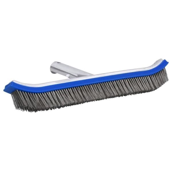 Poolväggsborste - VIDAXL - Aluminium - 46 cm - Böjd borste