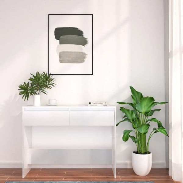 vidaXL Konsolbord Vit 100 × 35 × 76,5 cm Spånskiva