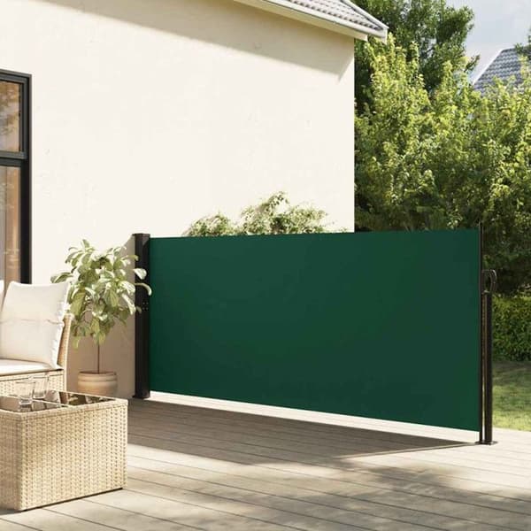 Sidovindskydd - VIDAXL - 100x300 cm - Mörkgrön - 100% polyester - Manuell