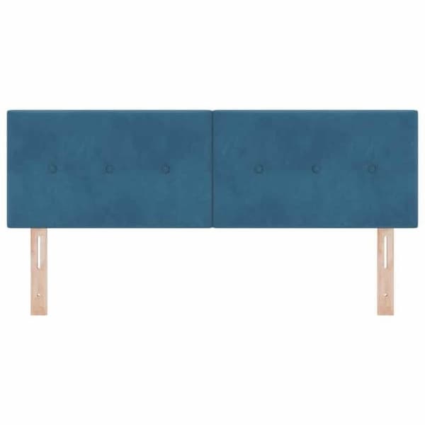 vidaXL Huvudgavel Mörkblå 144 cm Sammet 42007161