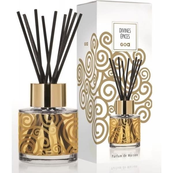 Diffusor - GOA - Goa Goatier Divines Epices - 200 ml - Guld - Rör av rotting