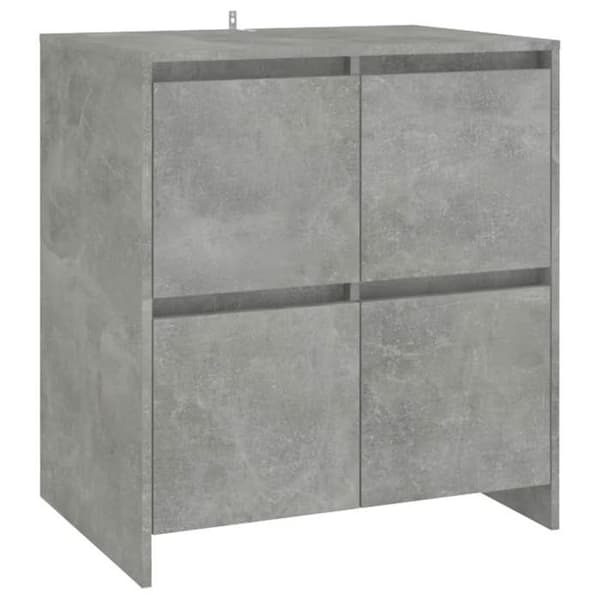 vidaXL Buffé Grå betong 70x41x75 cm Ingenjörsträ 809768