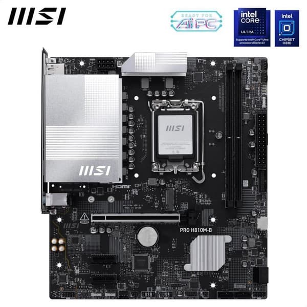 Moderkort Micro ATX - MSI - Pro H810M-B - DDR5 - PCIe 5.0 - M.2 Gen4