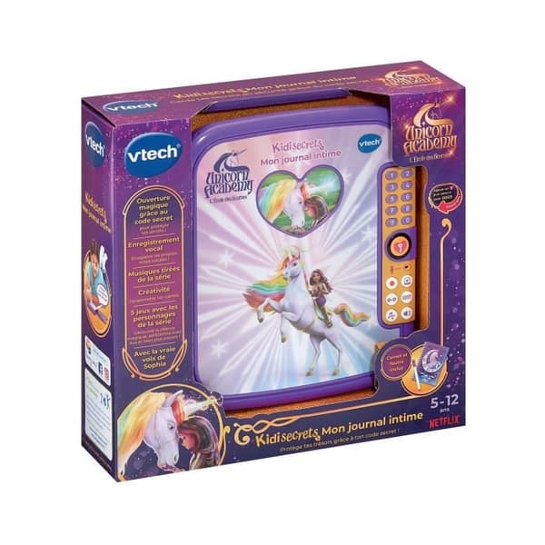 VTECH - LÄRARE TILL ENHORNINGAR - KIDISECRETS, MIN DAGBOK - Lila