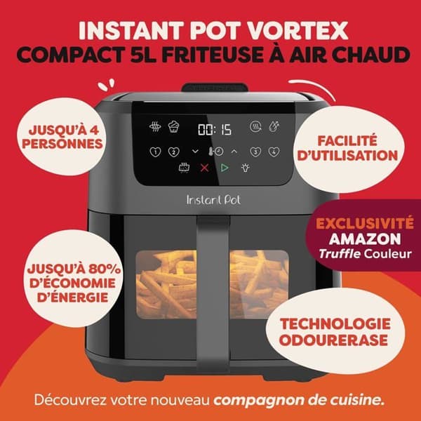 Instant Pot Vortex Compact - Luftfritös 5L Truffle 4-i-1 EvenCrisp 1500W