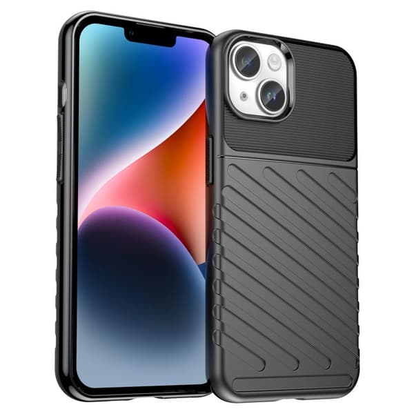 Skal med skyddande hölje Thunder Case för iPhone 14 Plus - svart