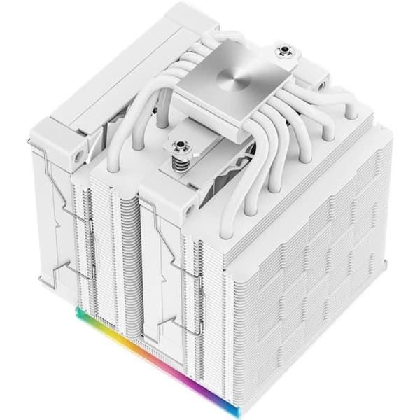 Ventirad CPU - DEEPCOOL AK620 Digital - Fläkt 2x 120 mm - Vit