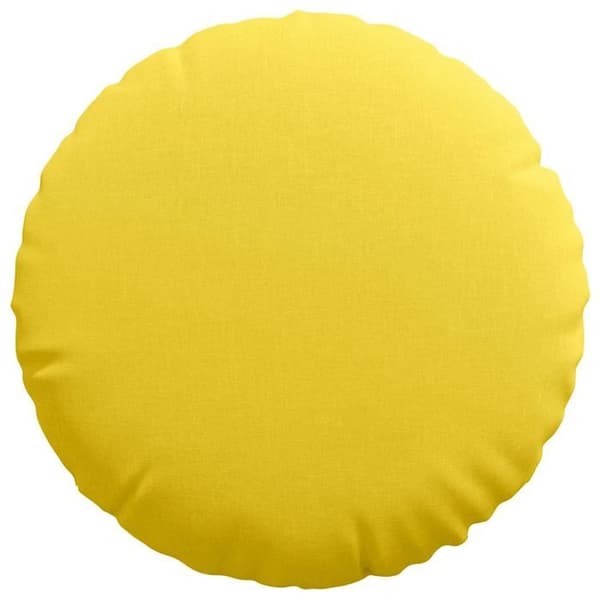Sittkudde - VIDAXL - Ø80 x 29 cm - Rund - Ljusgul - Set om 2