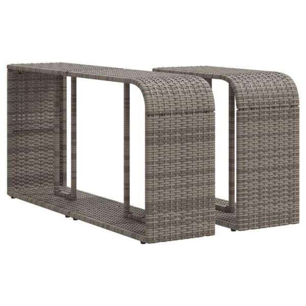 Förvaringshyllor - Flätad plast - Grå - Set om 2 st - 112x27x55 cm