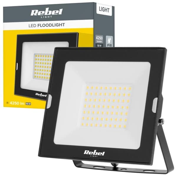 LED-halogenprojektor 50 W 4000 K IP65 Rebel