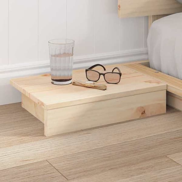 vidaXL Sängram Brun 140 x 190 cm trä 872404