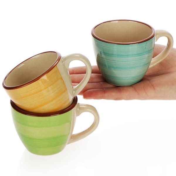 Espresso-set - COM-FOUR - CF15329 - Keramik - 6 delar - Modern design