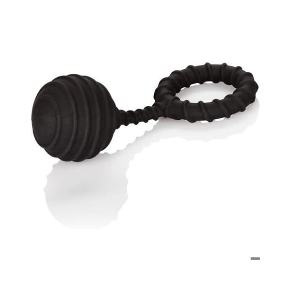 Penisring - CALEXOTICS - STOR PENISRING - Silikon - Svart - Elastisk med vikter
