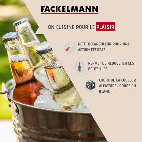 Öppnare och flaskpropp 2 i 1 Fackelmann Basic