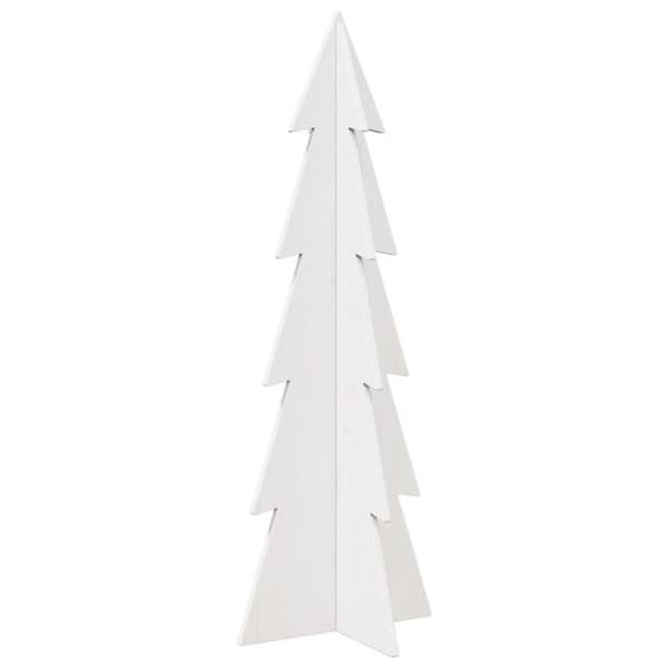 Julgran - vidaXL - 112 cm - Massivt trä - Vit - Inomhus