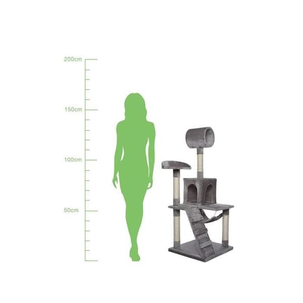 Kattträd - DIBEA - KB00353 - Ljusgrå - 133 cm - 1 Håla, 1 Plattform