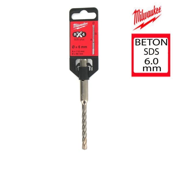 Borr - MILWAUKEE - RX4 - SDS-plus - 6 x 110 mm - Stål
