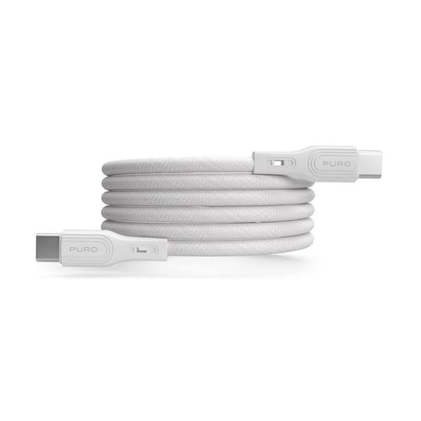 Magnetisk USB-C-kabel 60 W, 1 m - Vit