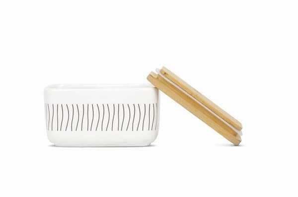 Förvaringsburk - BIRAMBEAU - 900218 - Keramik - Lock i Bambu - 300mL