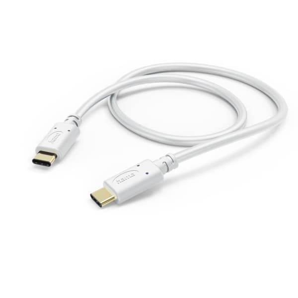 Laddkabel - HAMA - 00125103 - USB-C - 1,5 m - Vit - USB 2.0