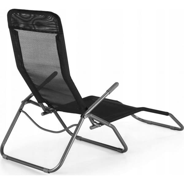 Chaise longue - transat - solstol Odense FOLDABLE CHAIR LAZZY GRAVITY MÖRKGRA