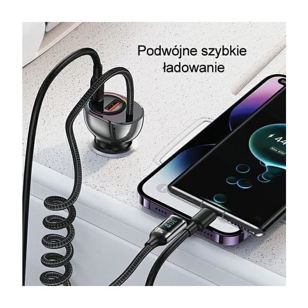 Usams C37 Bil Laddare 1Xusb 1Xusb-C 60W För Iphone 12 13 14