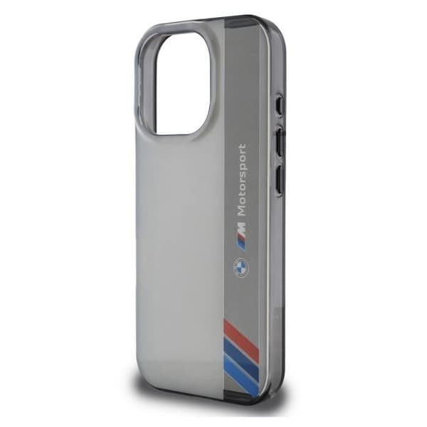 Skyddsskal - BMW - iPhone 16 Pro - Grå - Hård - Trikolor Ränder