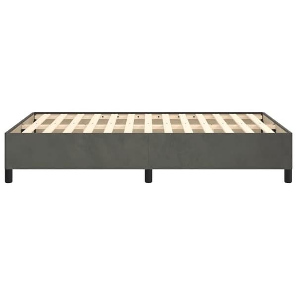 vidaXL Sängram utan madrass mörkgrå 120x200 cm sammet 347313