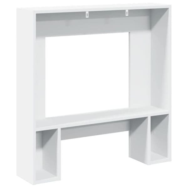 Vit eldstadsram 81x18x82 cm ingenjörsträ